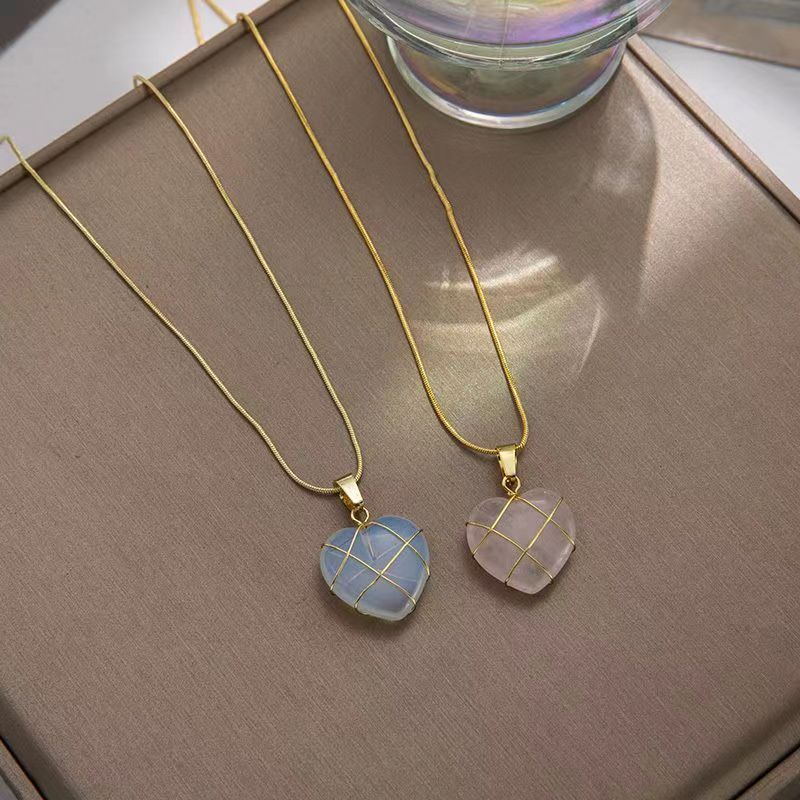 Moonstone Princess Heart Necklace