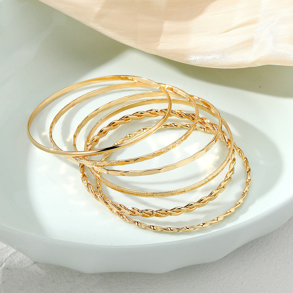 Bohemian Gold Chain Bracelet Set