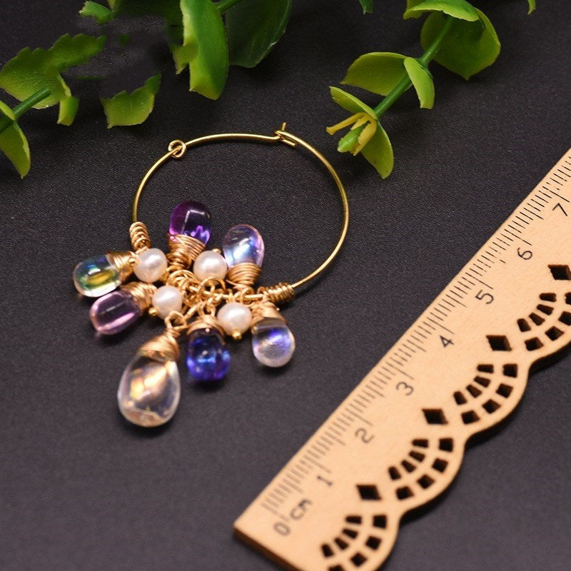 Freshwater Pearl & Czech Crystal Earrings