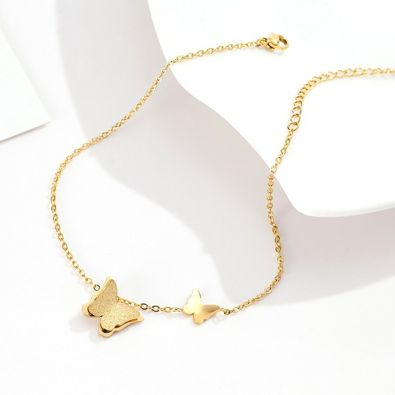 Gold & Silver Butterfly Anklet