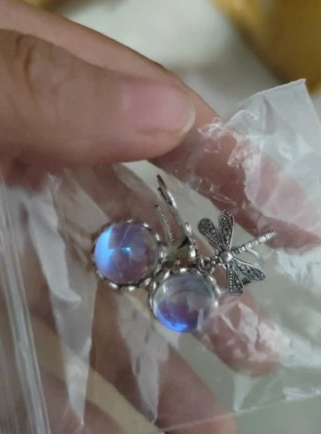 Bohemian Dragonfly Drop Earrings