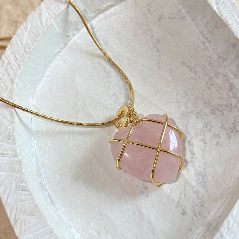 Moonstone Princess Heart Necklace