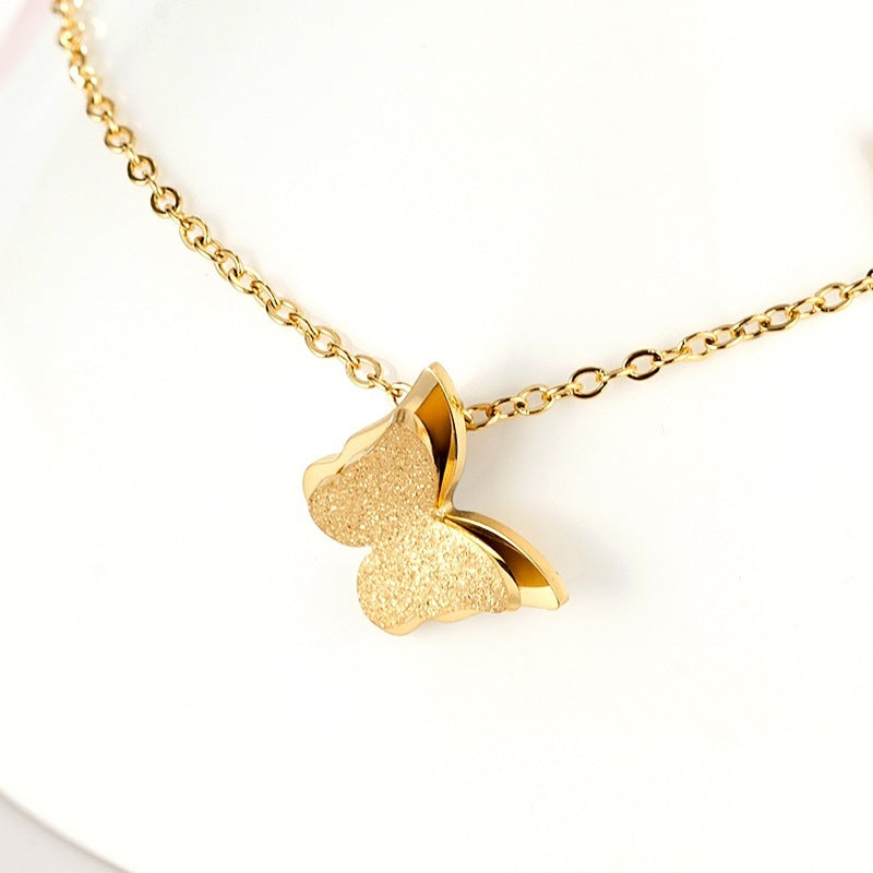 Gold & Silver Butterfly Anklet