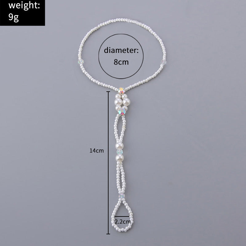 Beach-Inspired Pearl Stretch Anklet