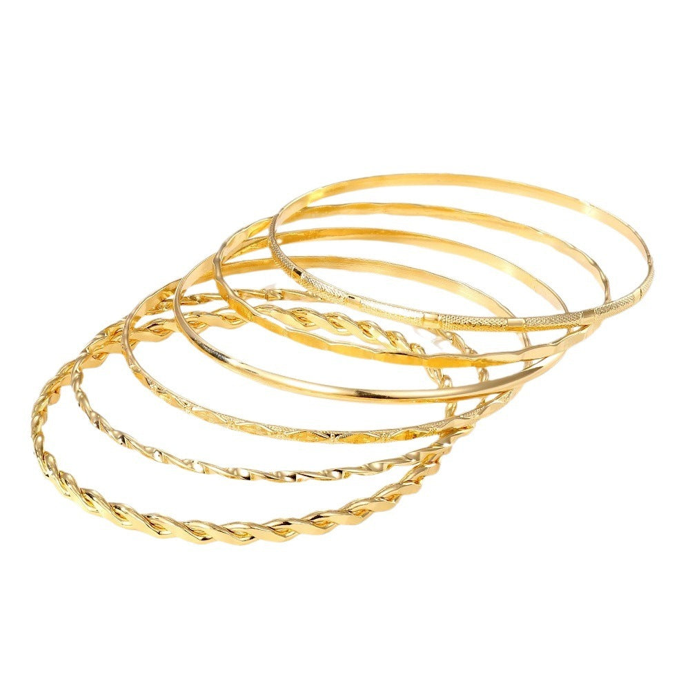 Bohemian Gold Chain Bracelet Set