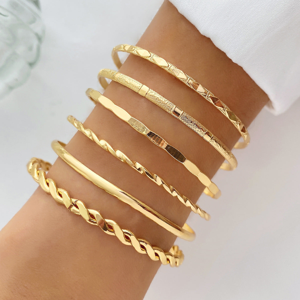 Bohemian Gold Chain Bracelet Set
