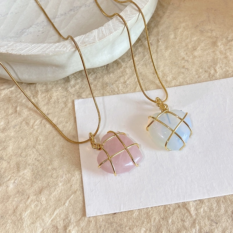Moonstone Princess Heart Necklace
