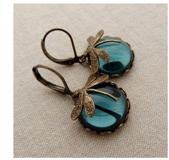 Bohemian Dragonfly Drop Earrings