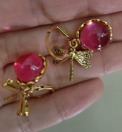 Bohemian Dragonfly Drop Earrings