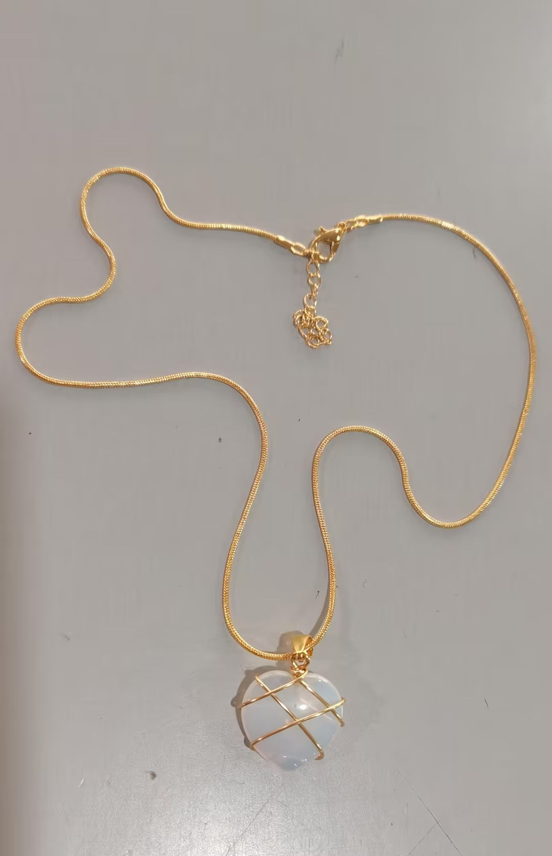 Moonstone Princess Heart Necklace