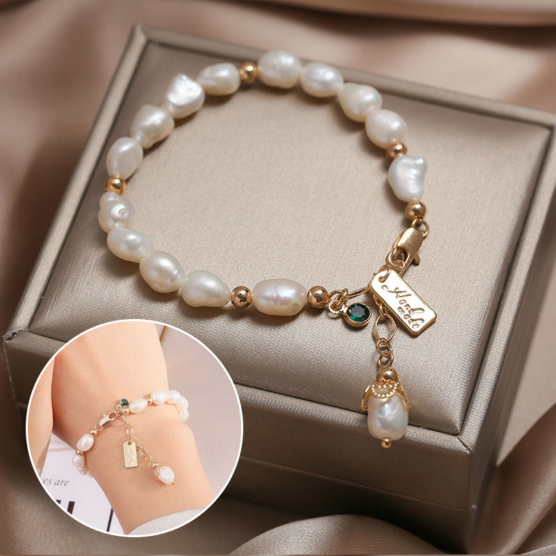 Natural Zircon & Mother of Pearl Bracelet