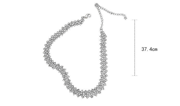 Full Rhinestone Clavicle Necklace